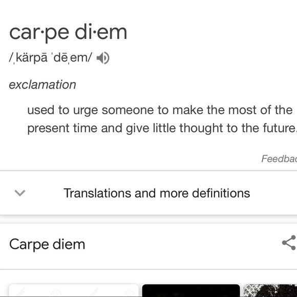 CARPE DIEM“ navy off shoulder top - Picture 4 of 4